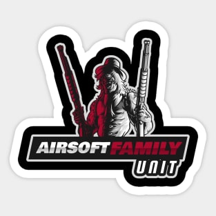 Airsoft Family - Crazy guy with Shotguns Sticker